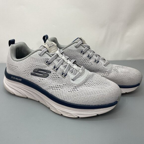 Skechers Other - Skechers D’Lux Walker Sneakers Shoes Pull On Athletic Walking Gray Mens 10